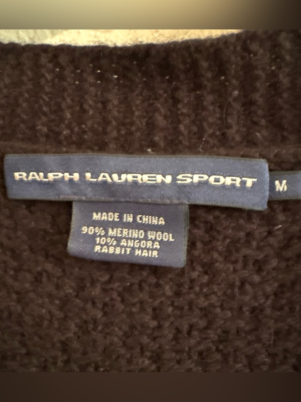 Vintage Ralph Lauren Black Merino Wool Button-Front Knit Sweater Vest - Picture 6 of 6